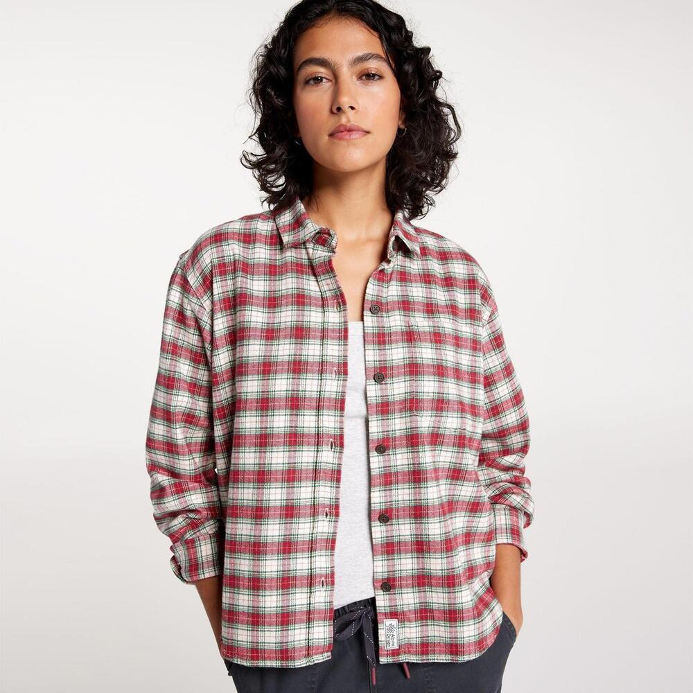 Alpine Design Women's Flannel, XL, Red/Cream Sky Pond Plaid
